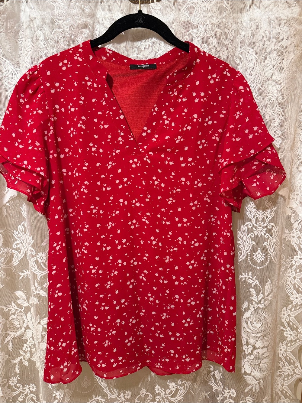 Red Printed Women’s Blouse